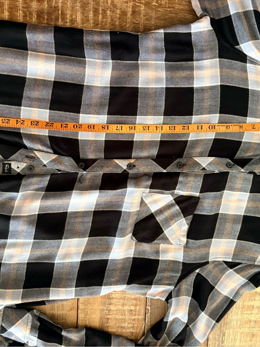 Rails Hunter Plaid Button Down Shirt Onyx Periwinkle Blush Large - Picture 11 of 11